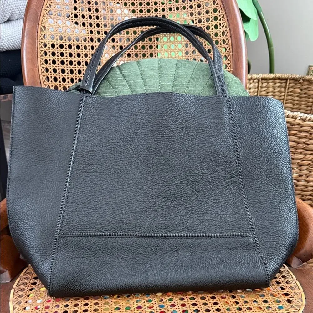 Botkier Soho Black Pebbled Leather Tote Bag